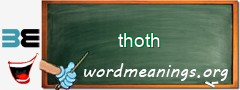 WordMeaning blackboard for thoth